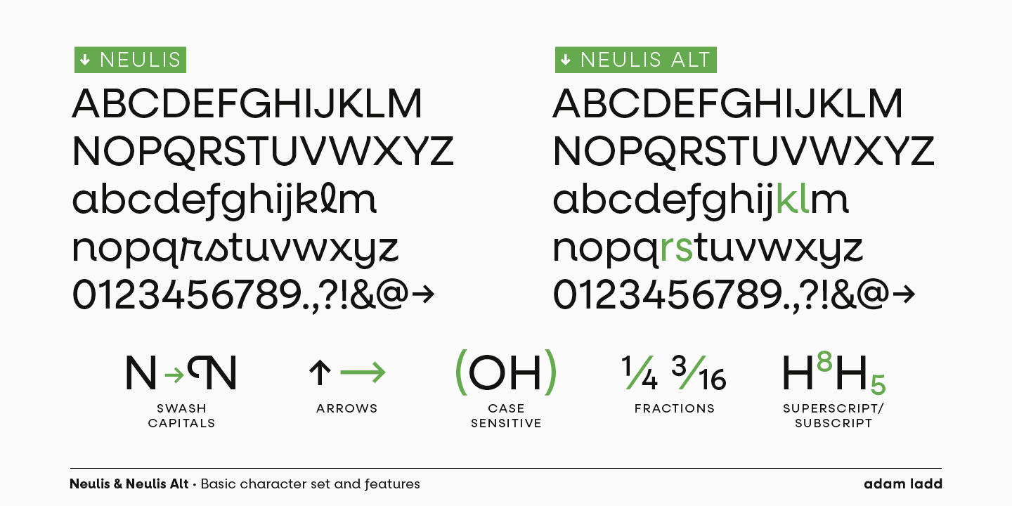 Przykład czcionki Neulis Bold